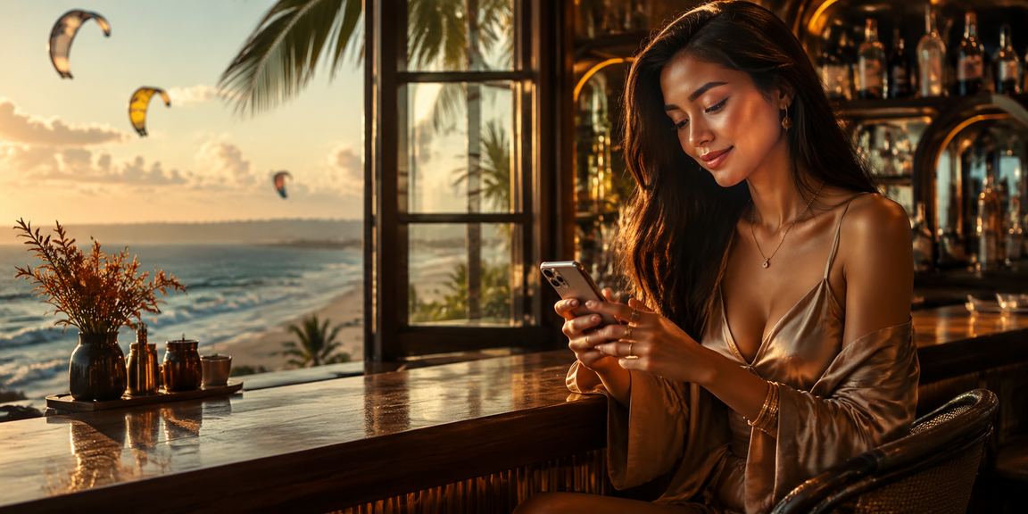 Người chơi tại Mũi Né theo dõi kết quả cá cược thể thao bên ly cà phê